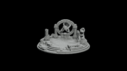 Celestial Observatory Ruin STL - Printable Fantasy Sacred Architecture 3d model