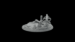 Celestial Observatory Ruin STL - Printable Fantasy Sacred Architecture 3d model