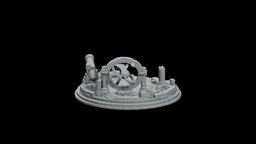 Celestial Observatory Ruin STL - Printable Fantasy Sacred Architecture 3d model