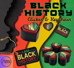 Black History Clicker and Keychain 3d model