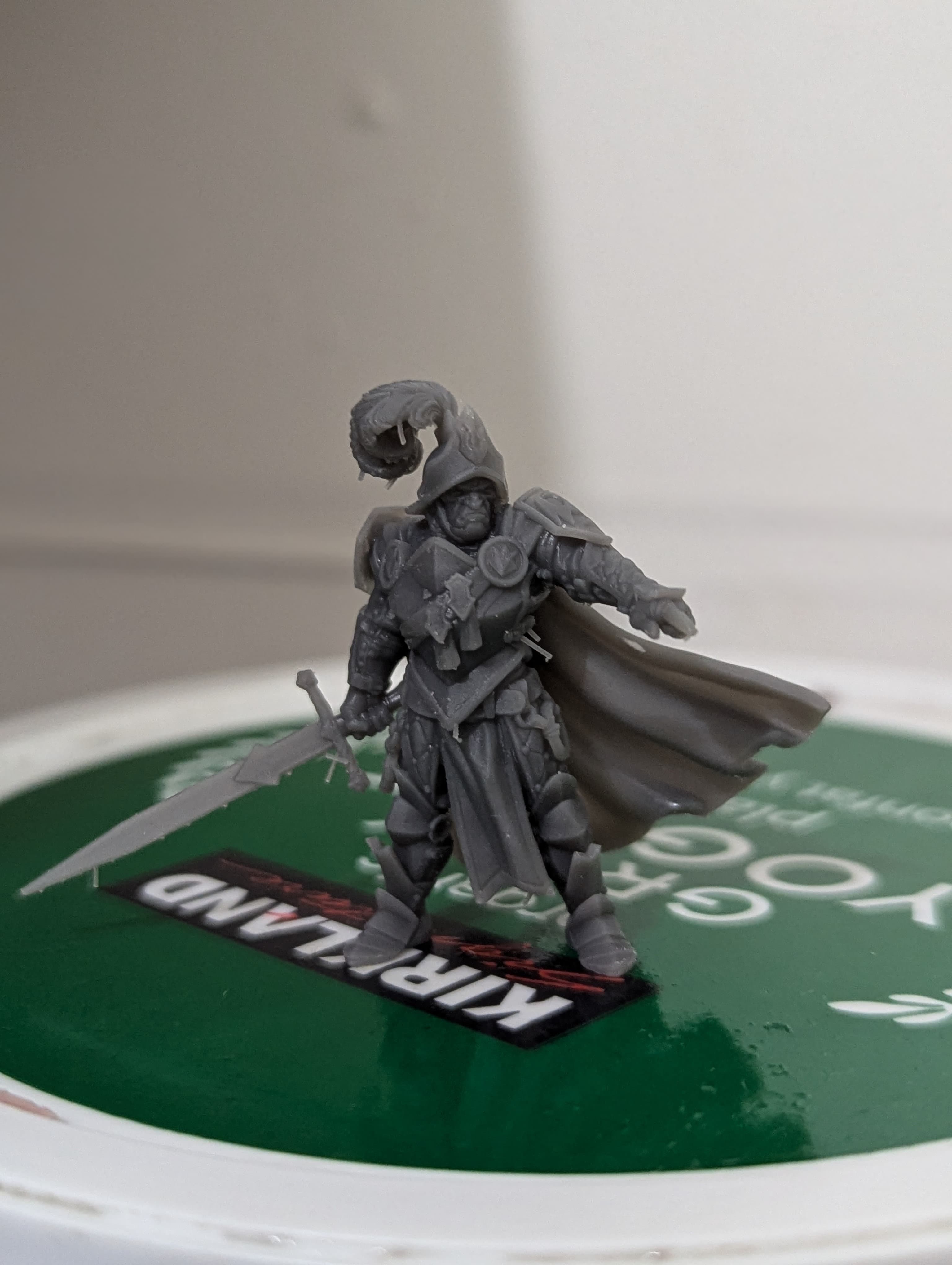 Printed well! The sword would have probably snapped when I was removing supports if I hadn't been using ABS-like resin. The tiny supports will require additional cleanup. Otherwise a great example of what I've come to expect from pre-supported wargame/D&D minis!