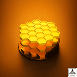 Honeycomb Coaster Set – 3D Printable Coaster & Holder | Modern Geometric Design (STL + 3MF Files) 3d model