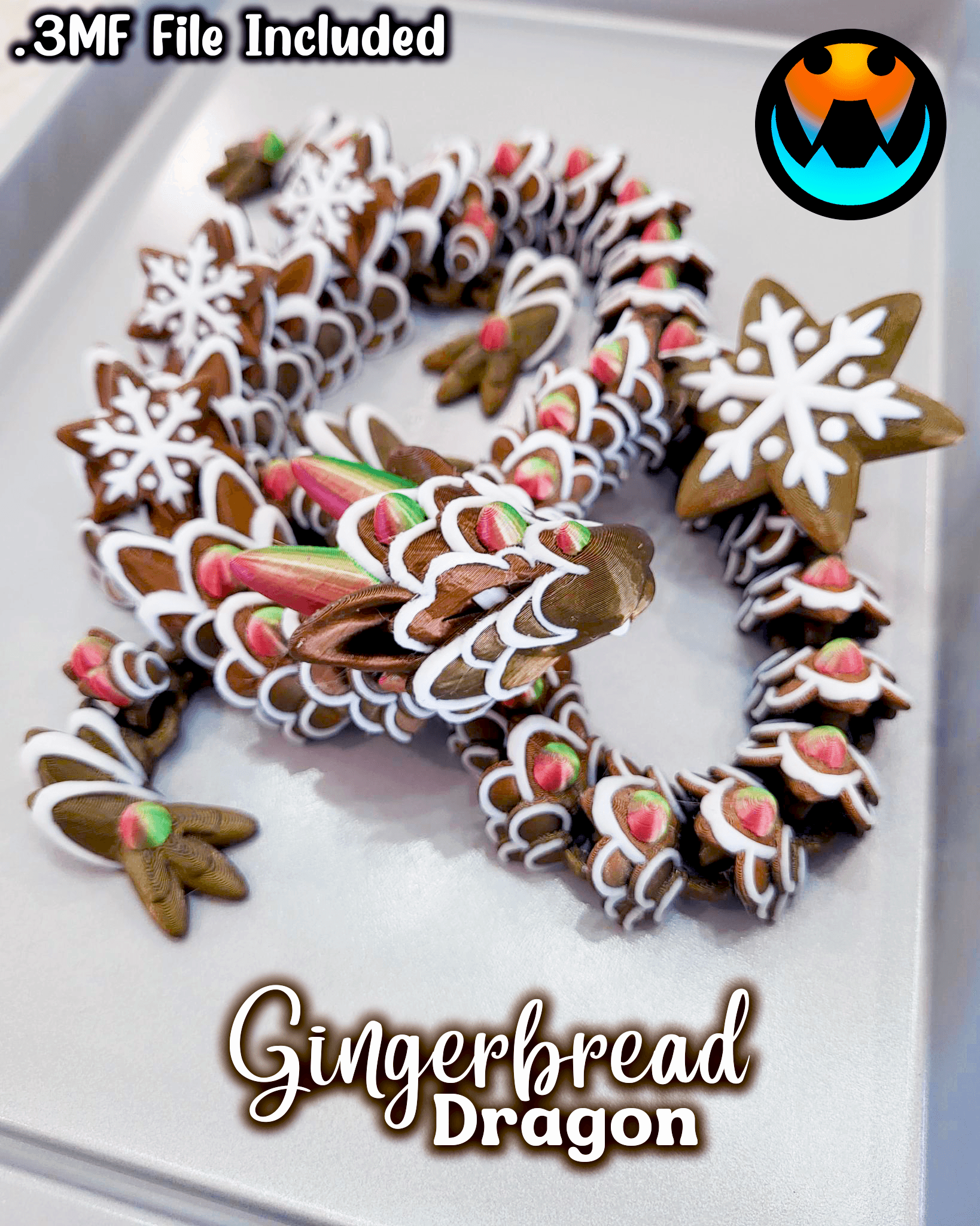 Gingerbread Cookie Dragon 3d model