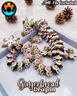 Gingerbread Cookie Dragon 3d model