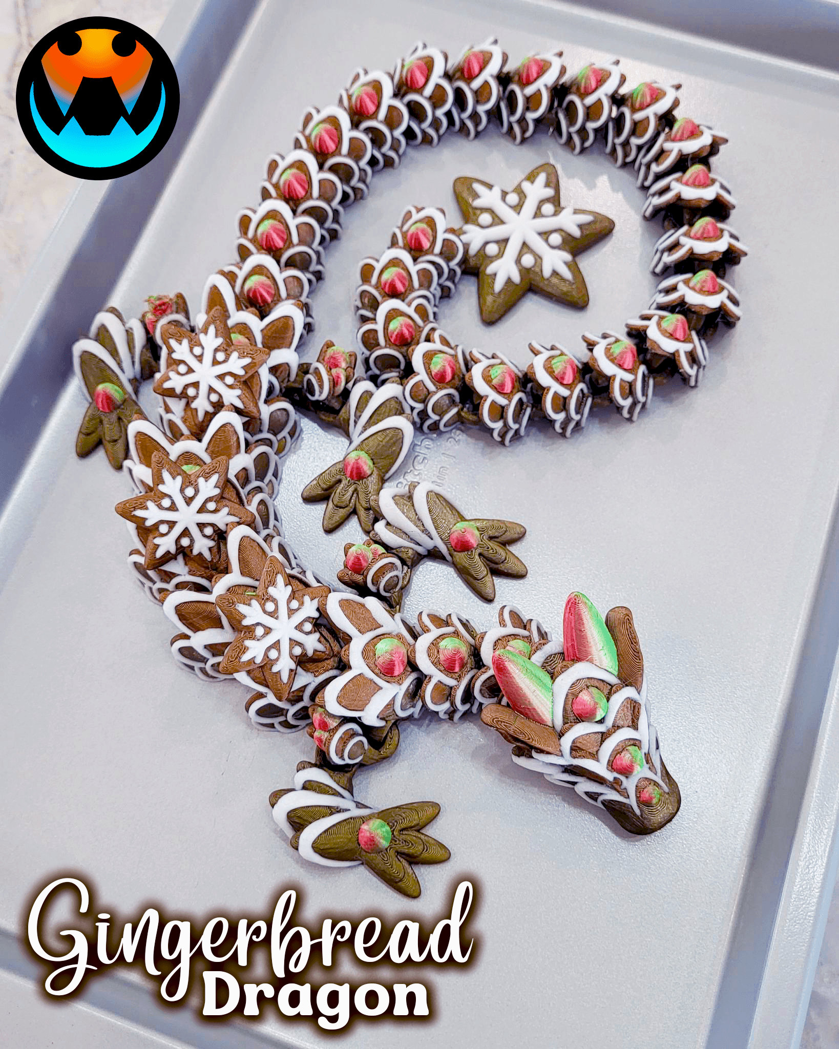 Gingerbread Cookie Dragon 3d model