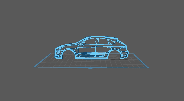 Porsche - Macan Wall Art 3d model