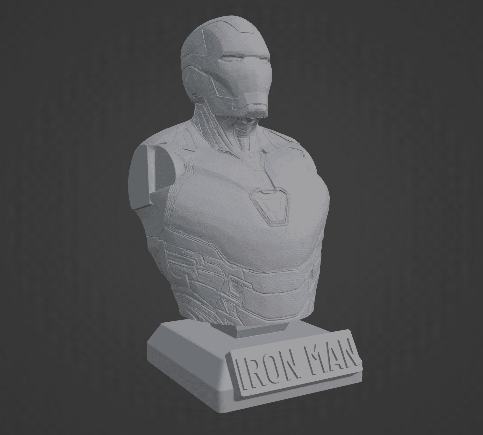 Iron Man Ultra-Detailed Support-Free Bust 3D Model 3d model