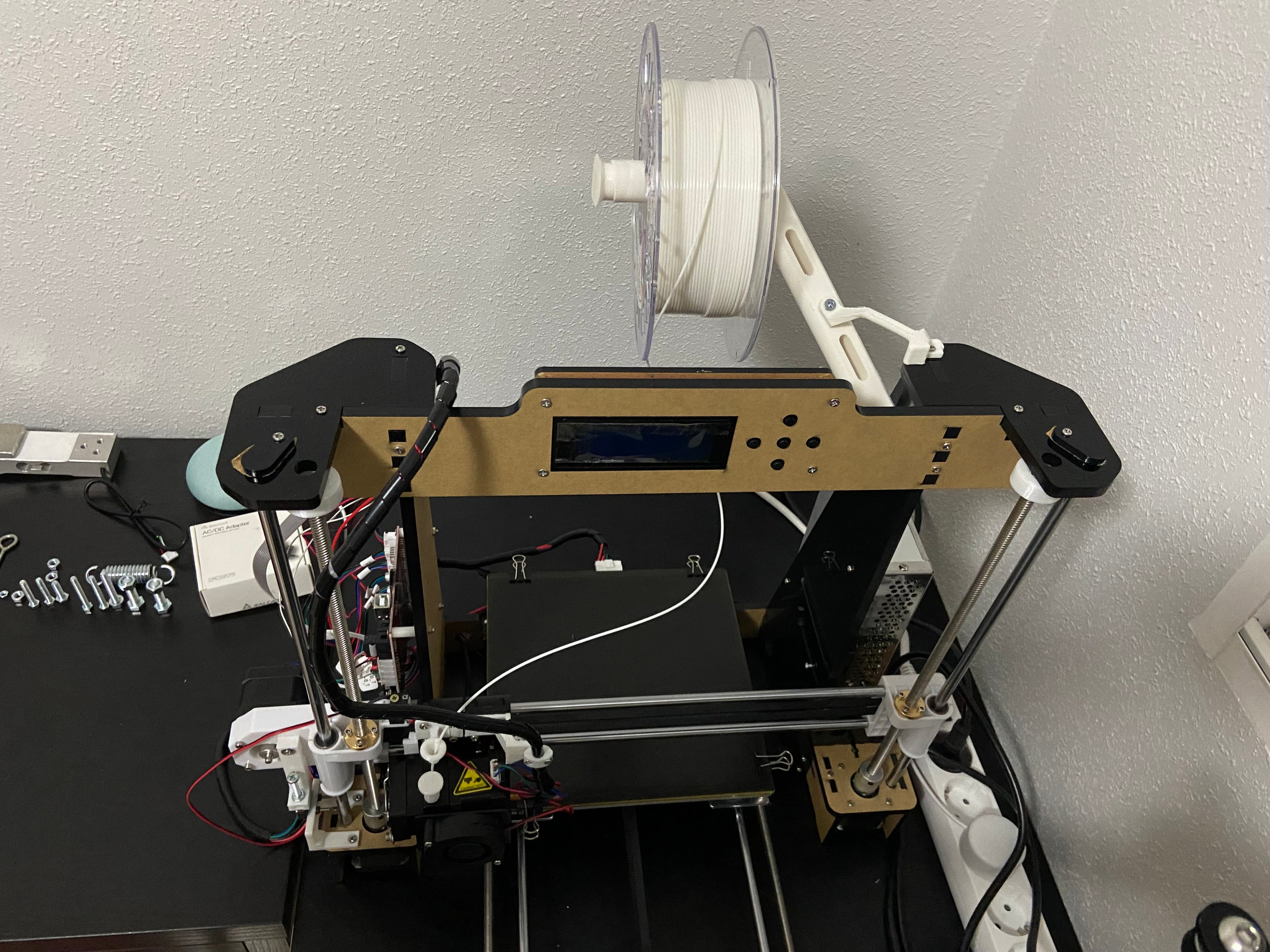 Anet A8 top filament mount - front view - 3d model