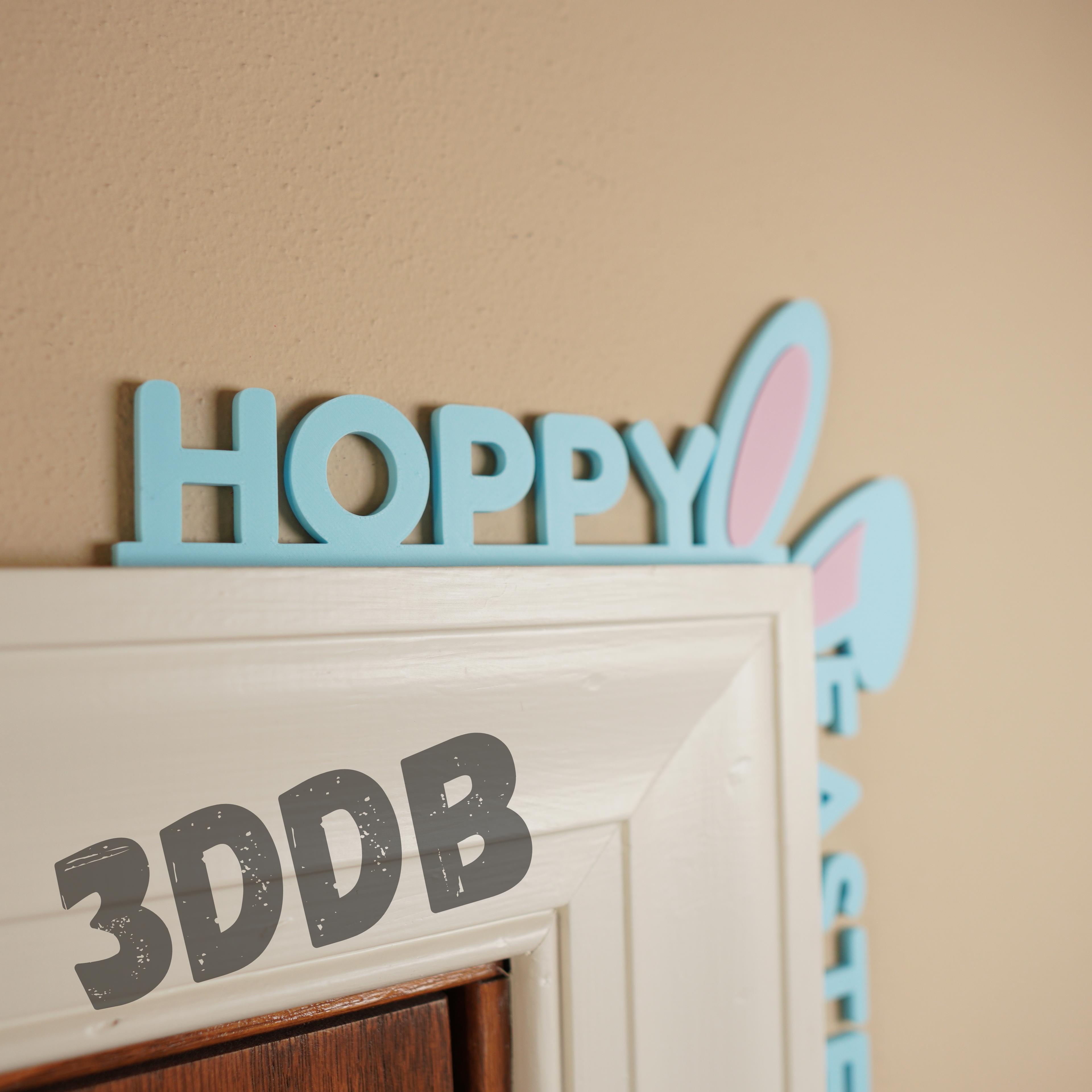 Hoppy Easter Door Topper 3d model