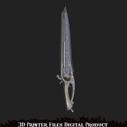 Fantasy Pale Knight Pinocchio Cosplay Gunblade Lies of P 3d model
