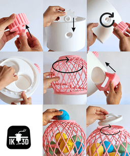 Gachapon Capsule Machine / Easy Print 3d model