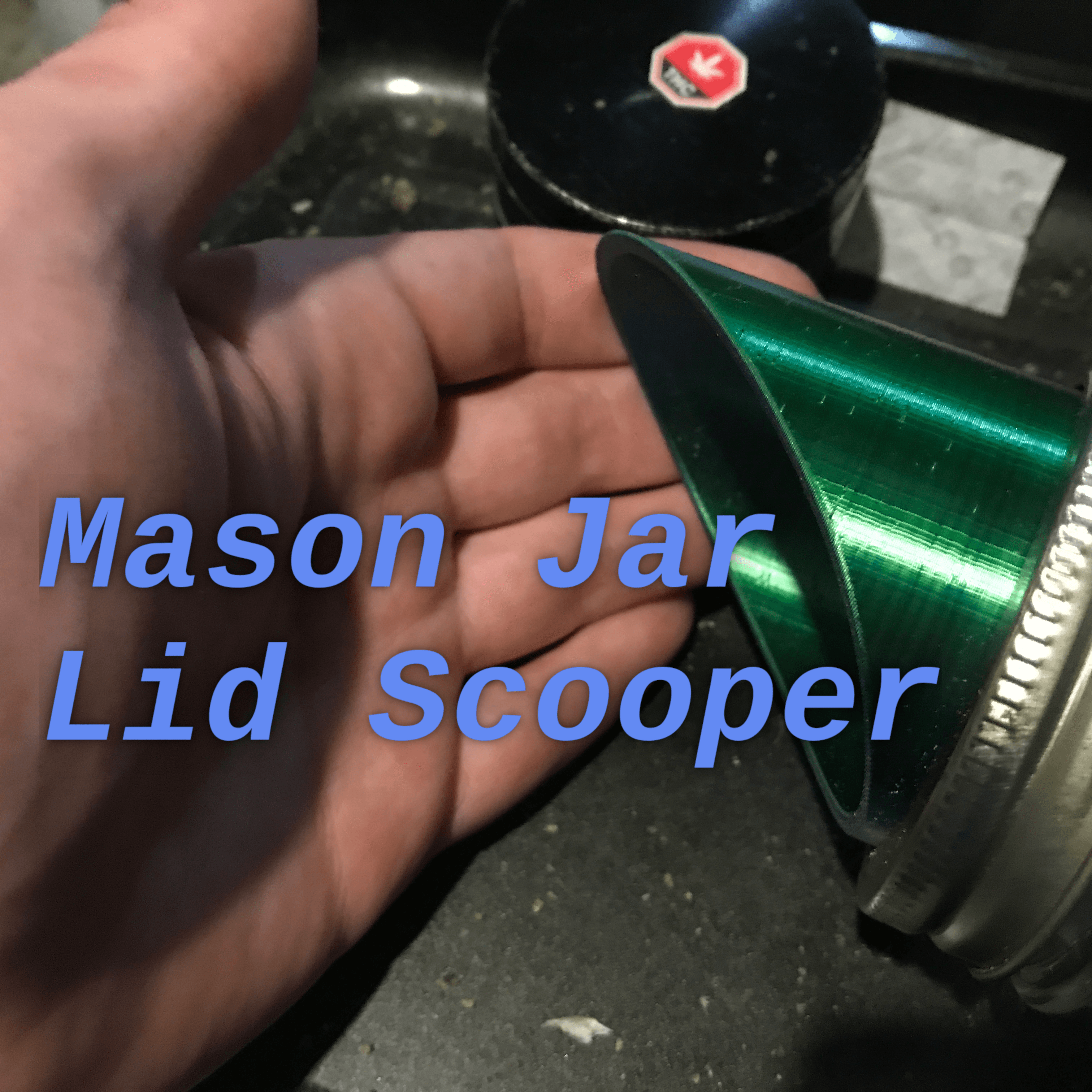 Mason jar scooper attachment 3d model