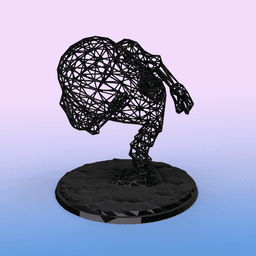 #106 Hitmonlee Pokemon Decor Wiremon 3d model