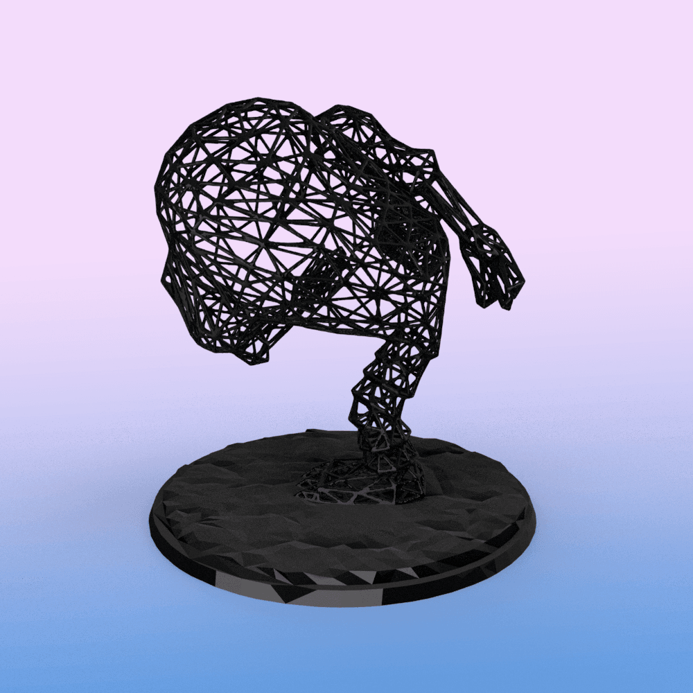 #106 Hitmonlee Pokemon Decor Wiremon 3d model
