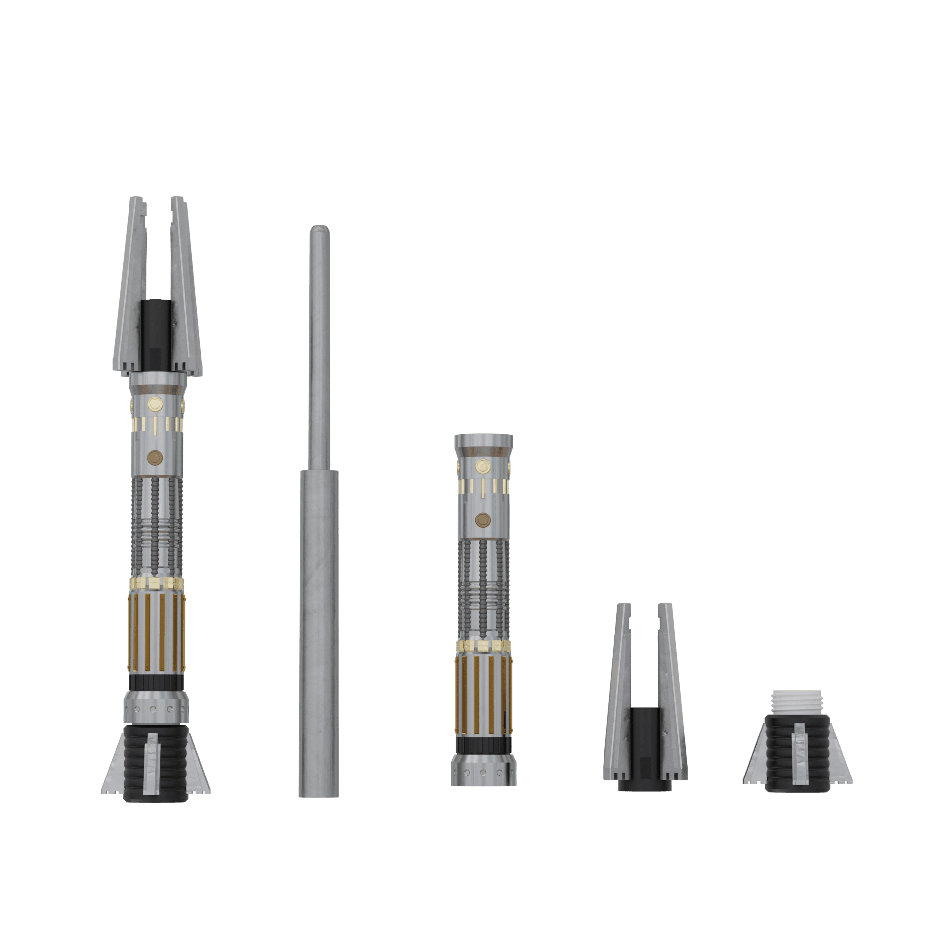 Print in Place Collapsing Jedi Lightsaber Concept 20 3d model