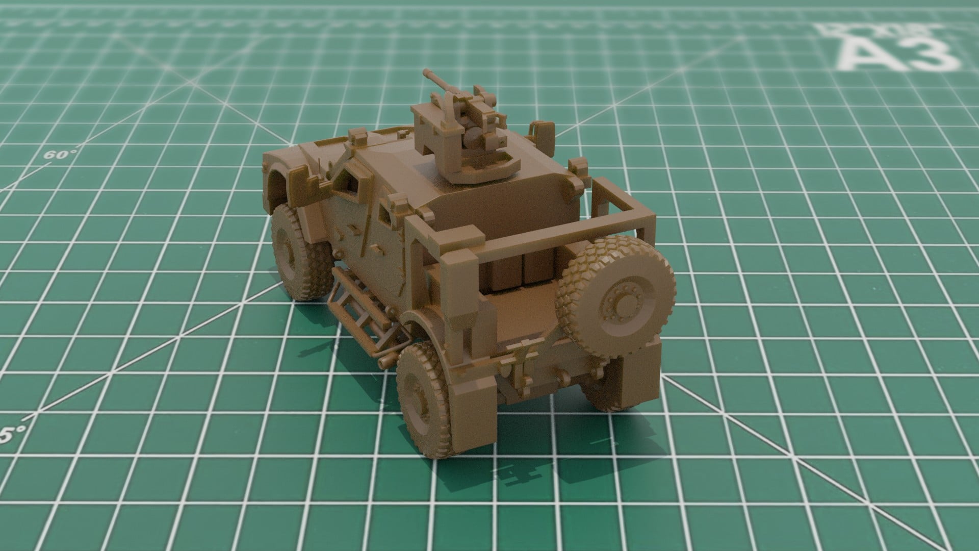 M1240 M-ATV 1:72 Scale STL Model 3d model