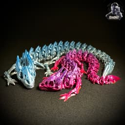 Skeleton Dragon - Articulated - Print in Place - No Supports - Flexi - Multicolor 3d model