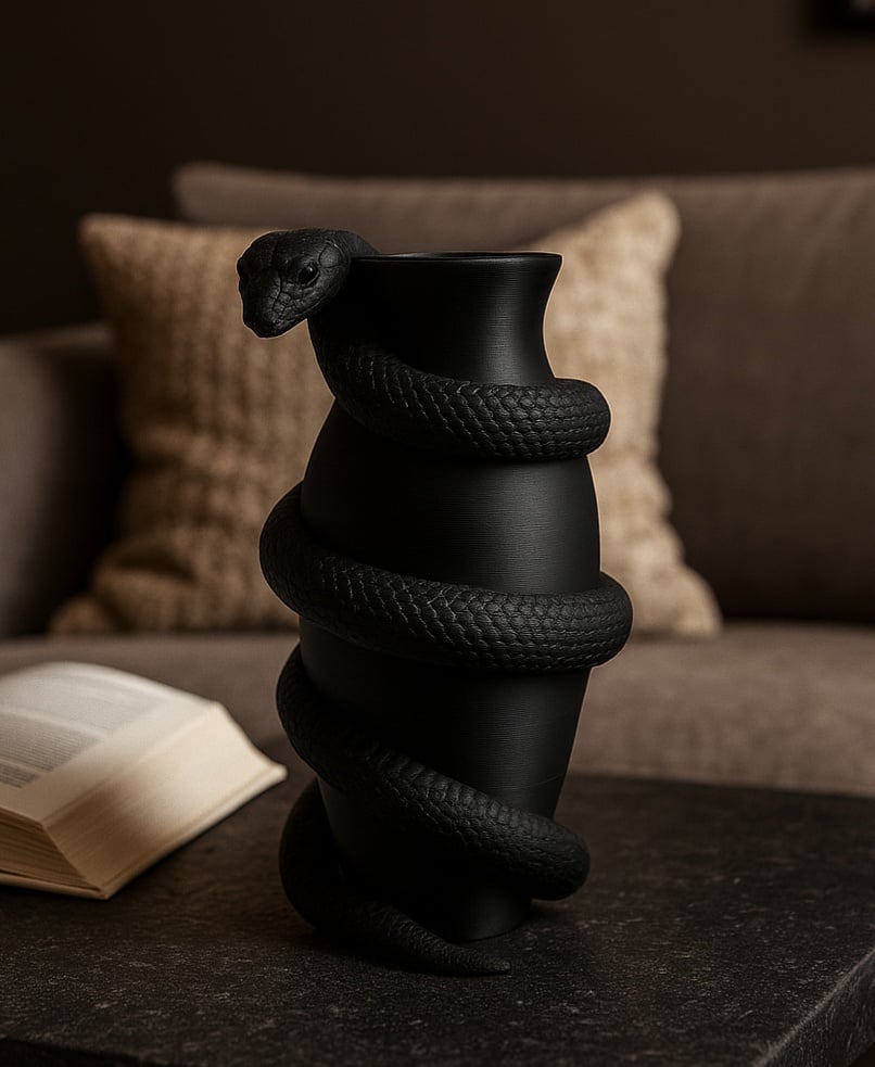 Serpent Embrace Vase – Snake Wrapped Gothic Decor 3d model