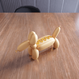 Balloon Dog Sausage Figure - Pop Art Decor Toy 3d model