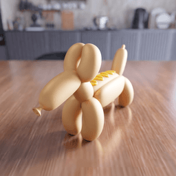 Balloon Dog Sausage Figure - Pop Art Decor Toy 3d model