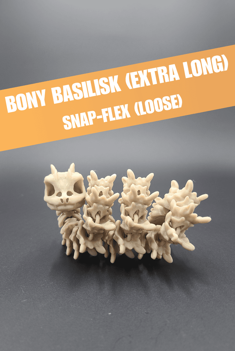 Extra Long Bony Basilisk - Articulated Snap-Flex Fidget (Loose Joints) 3d model