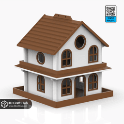 Garden Cottage Double-Story Bird House For 3D Printing (STL) 3d model