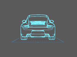 porsche - 911 modele 997 Wall Art 3d model