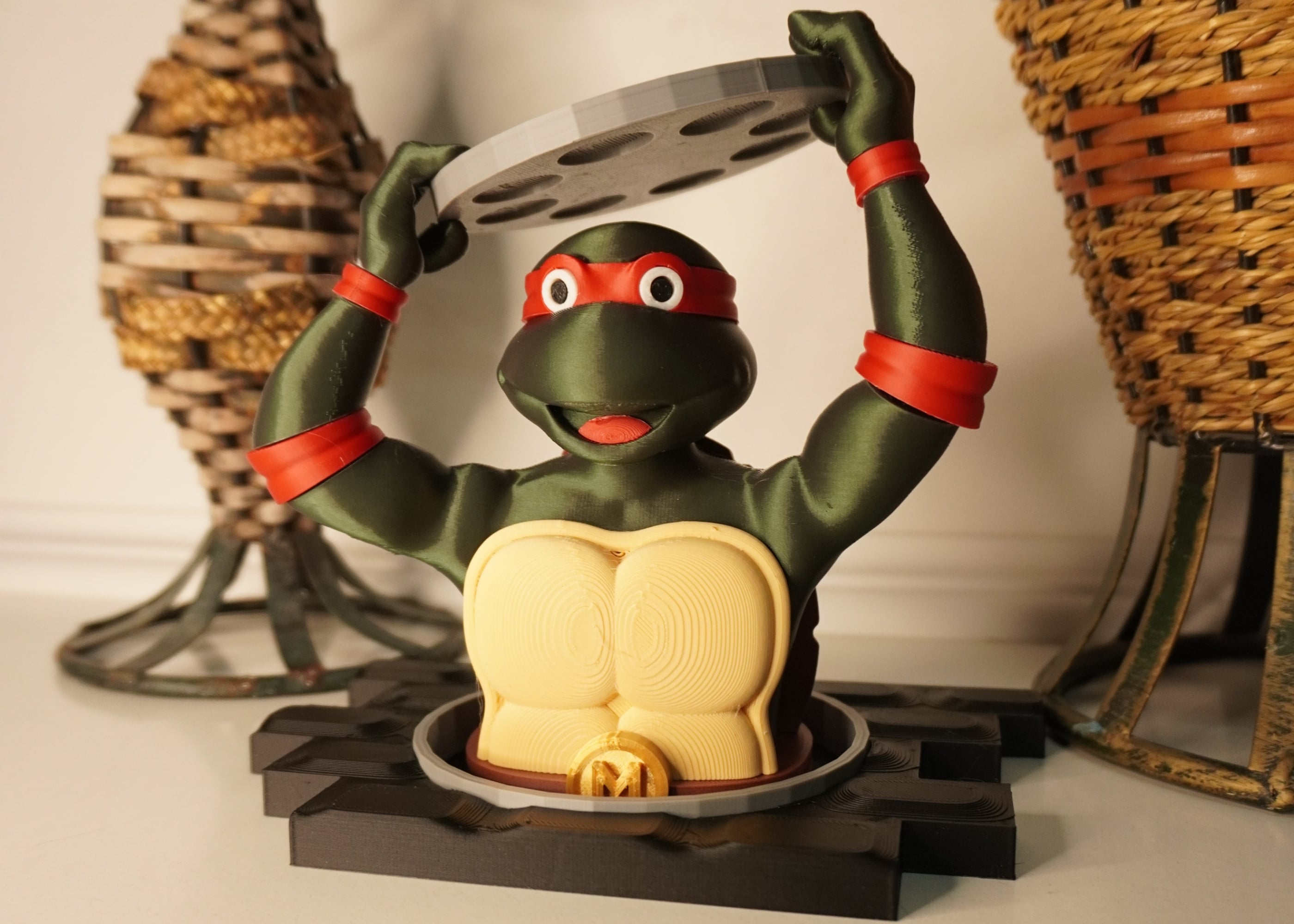 Tortuga Ninja - torso dividido por colores 3d model