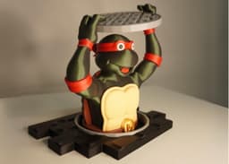 Tortuga Ninja - torso dividido por colores 3d model