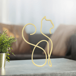 Cat Line Art, Modern, Minimalist 3d model
