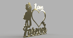 Valentine Love Photo Frame – Perfect Romantic Gift Décor 3d model