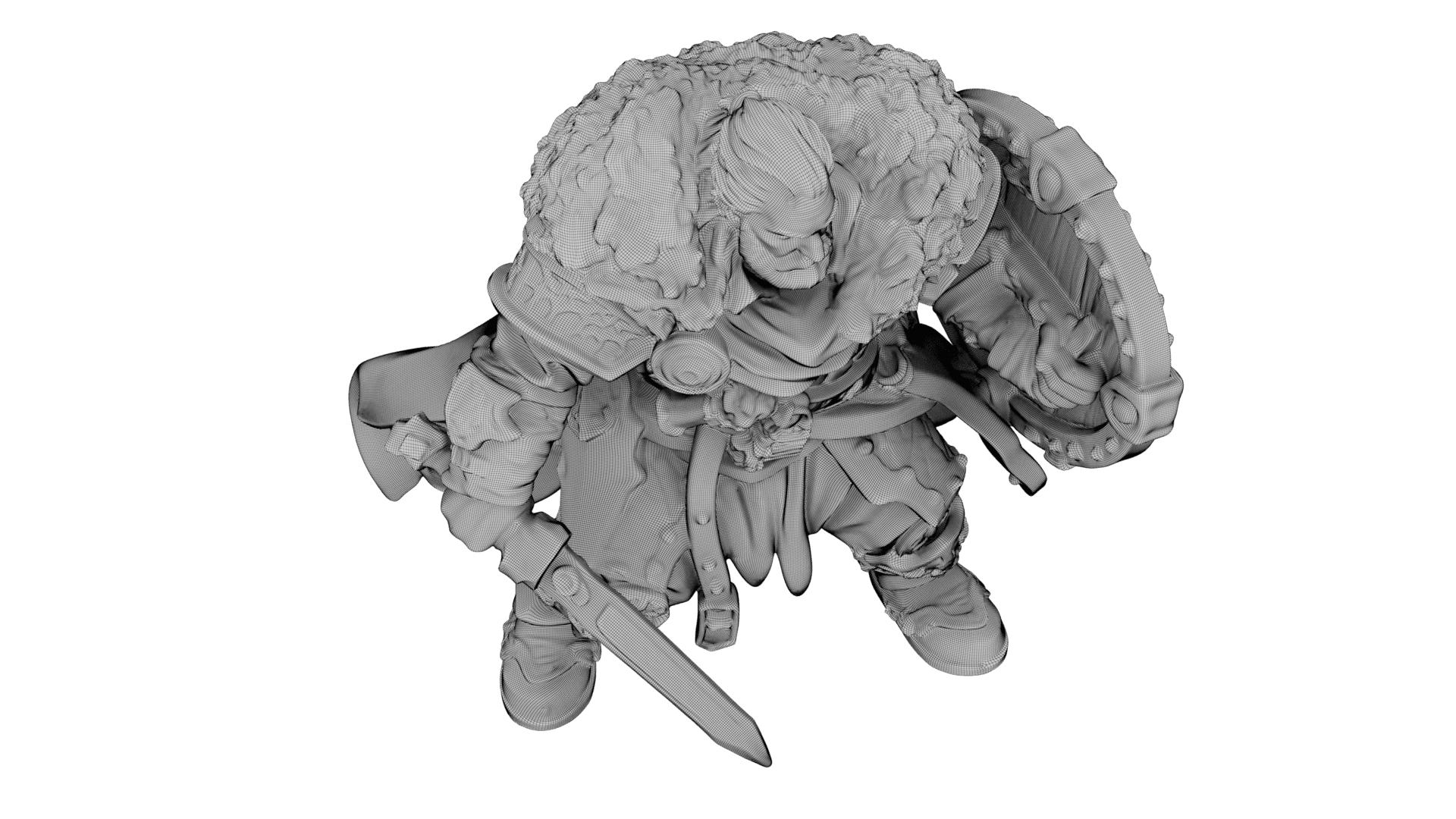 Bearded Warlord 3d model