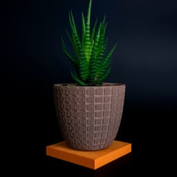 TESSERA Large Planter // 140mm Multi-Texture Pot 3d model