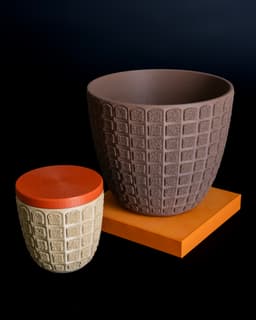 TESSERA Large Planter // 140mm Multi-Texture Pot 3d model