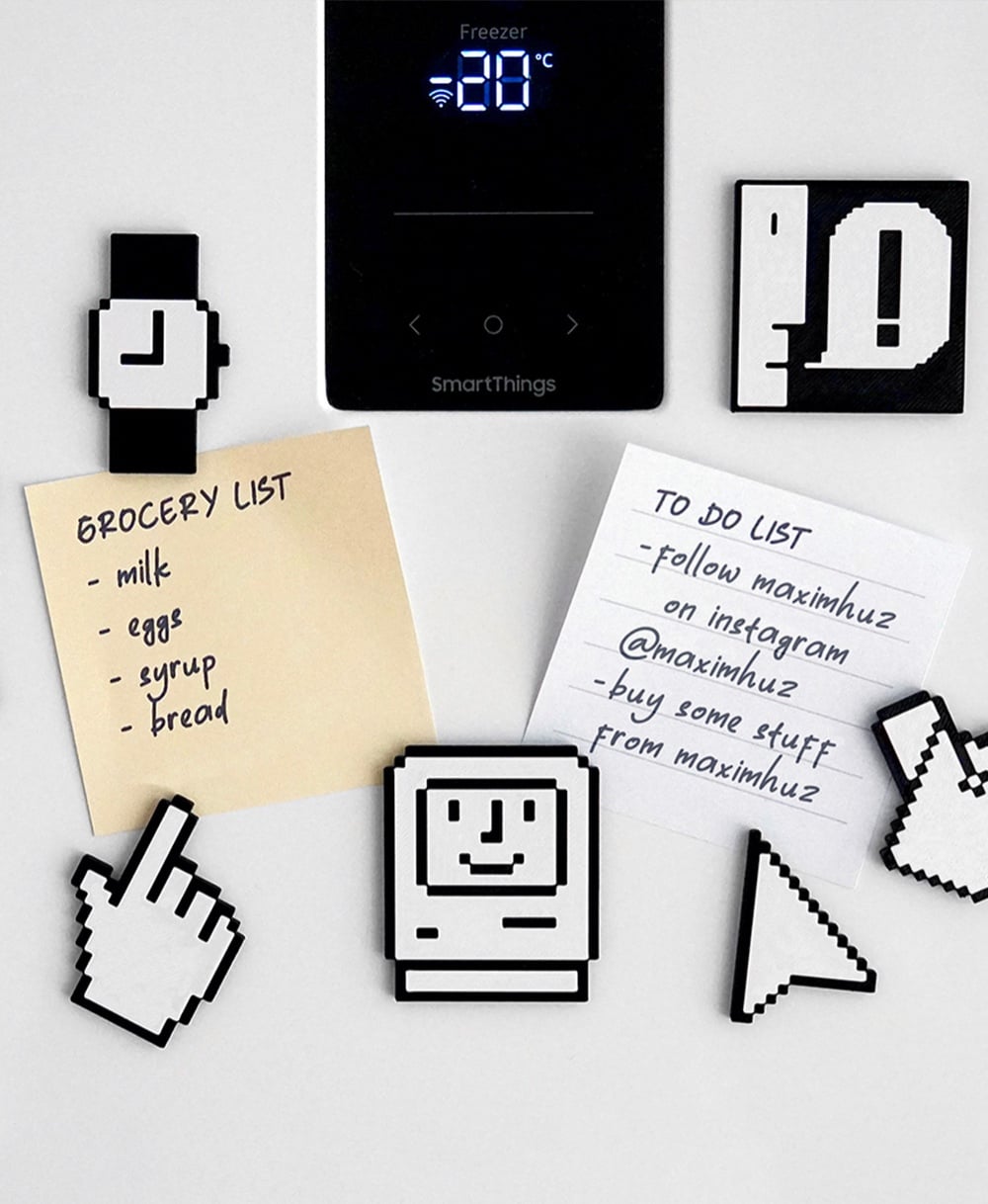 Retro-Style Mac Icon Magnets 3d model