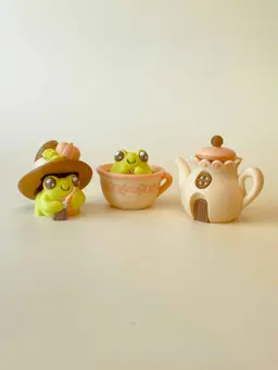 Teapot Cottage Clicker Keychain Fidget Toy 3d model
