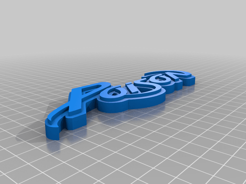 poison key chain logo 3d model