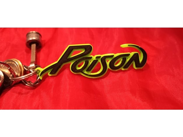 poison key chain logo 3d model