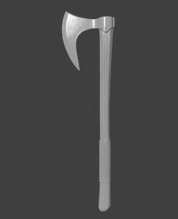 Long Viking Axe 3d model