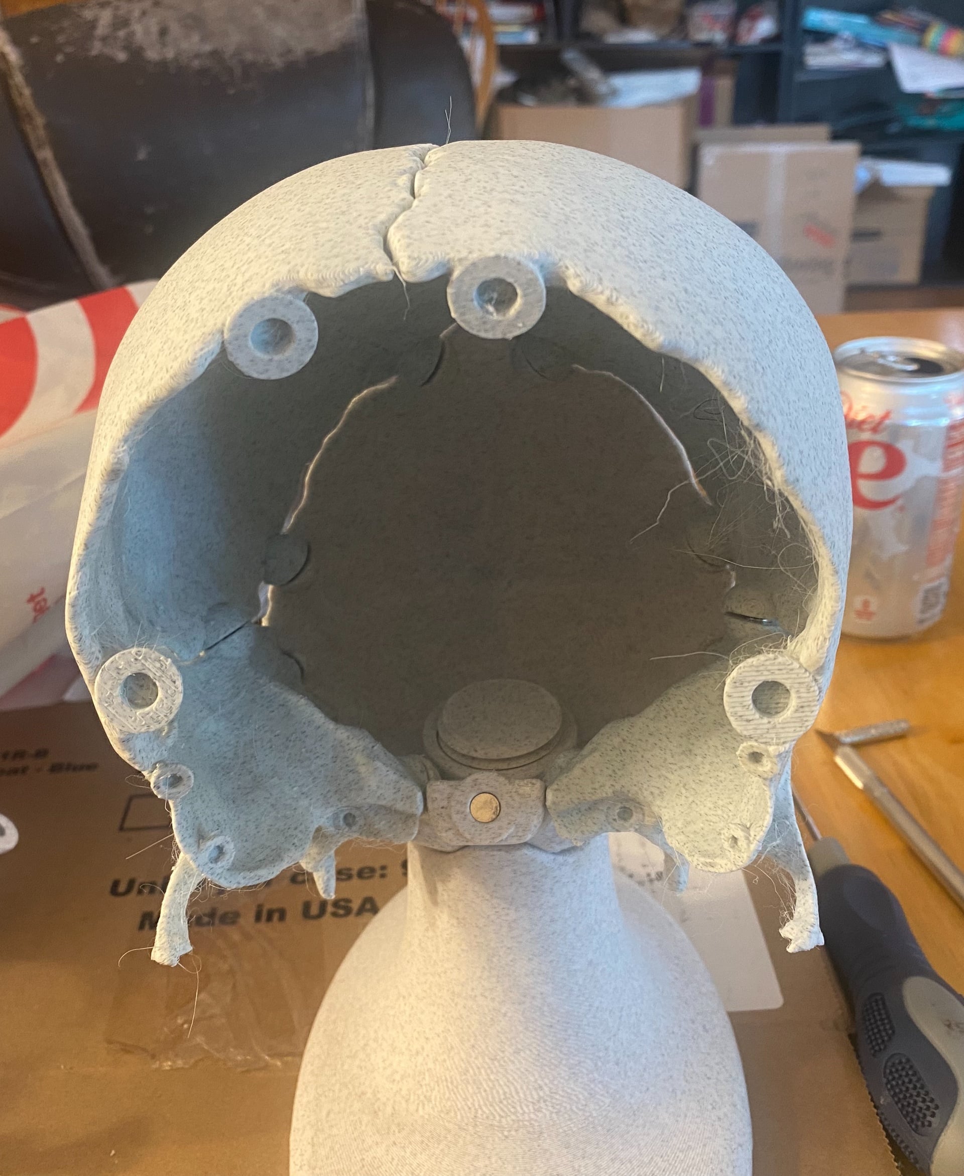 Partially assembled