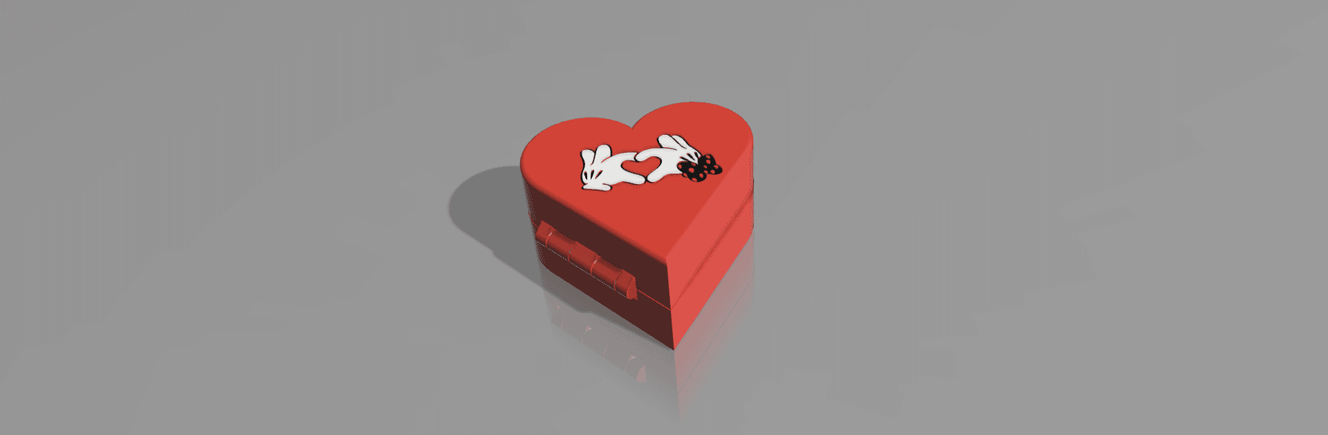 Heart Box Print in place 3d model