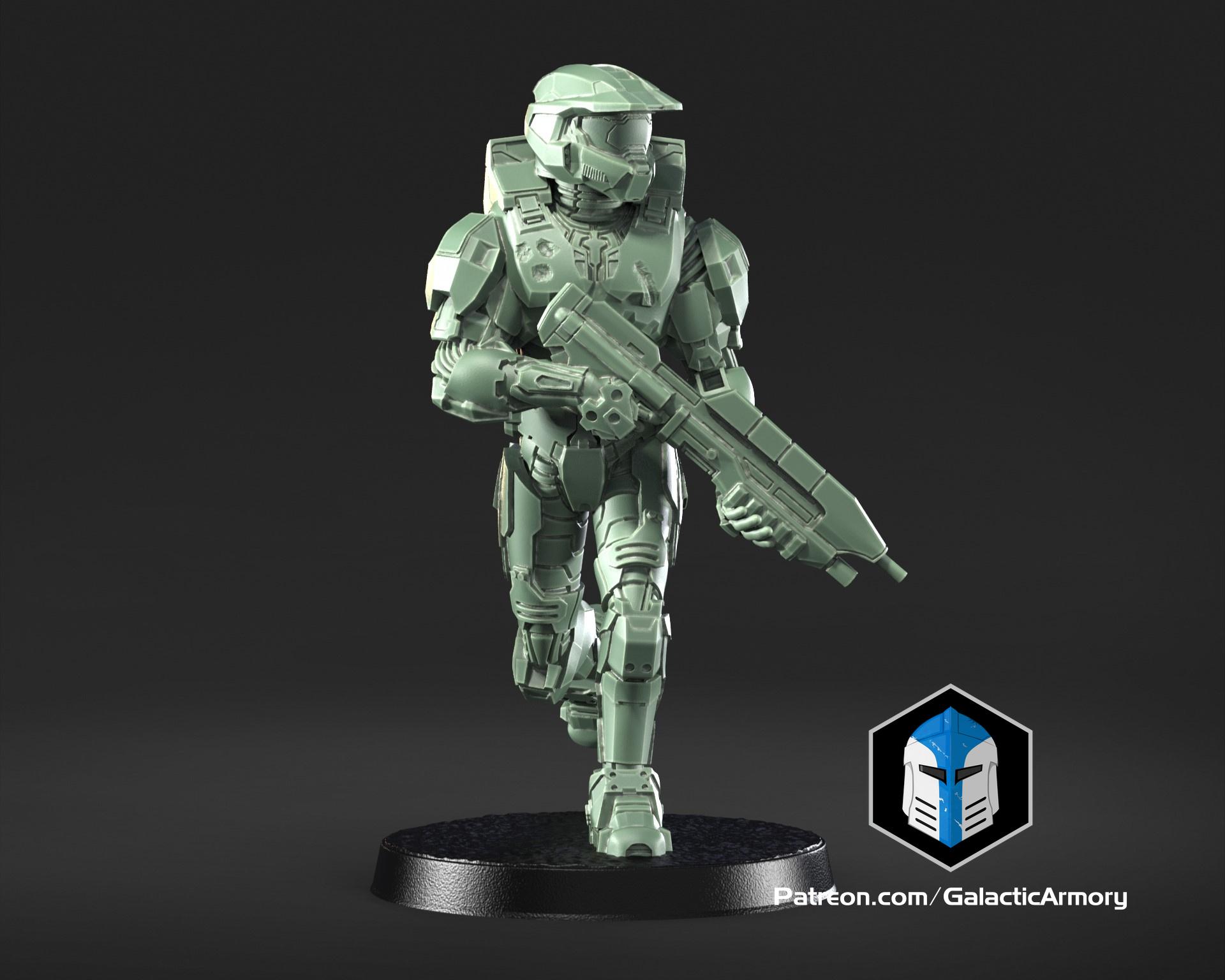 1:48 Scale Halo 3 Master Chief Miniatures - 3D Print Files 3d model