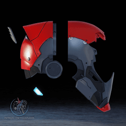 CyberPunk Red Hood v2 3D Printer STL File 3d model