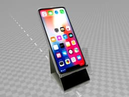 phonestand with charging cable throughput - no supports 3d model
