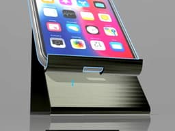 phonestand with charging cable throughput - no supports 3d model