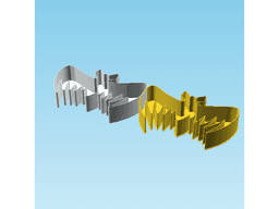 Bat 0055, nestable box (v2) 3d model