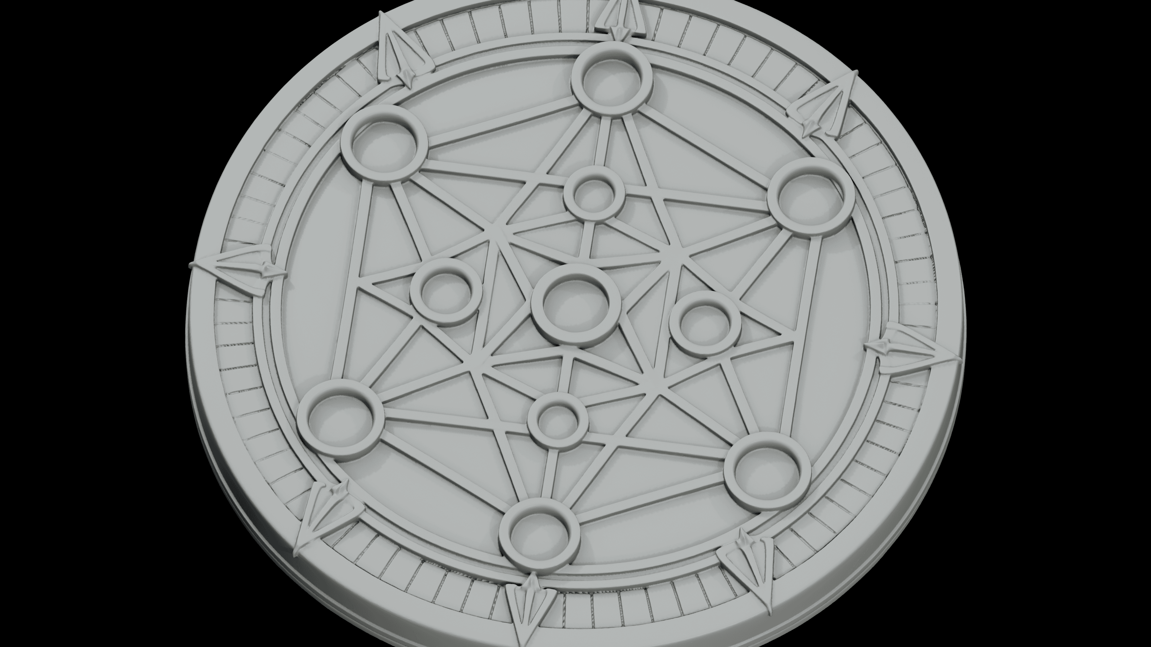 Crystal Grid Geometry Plate STL - Printable Spiritual Decor Object 3d model