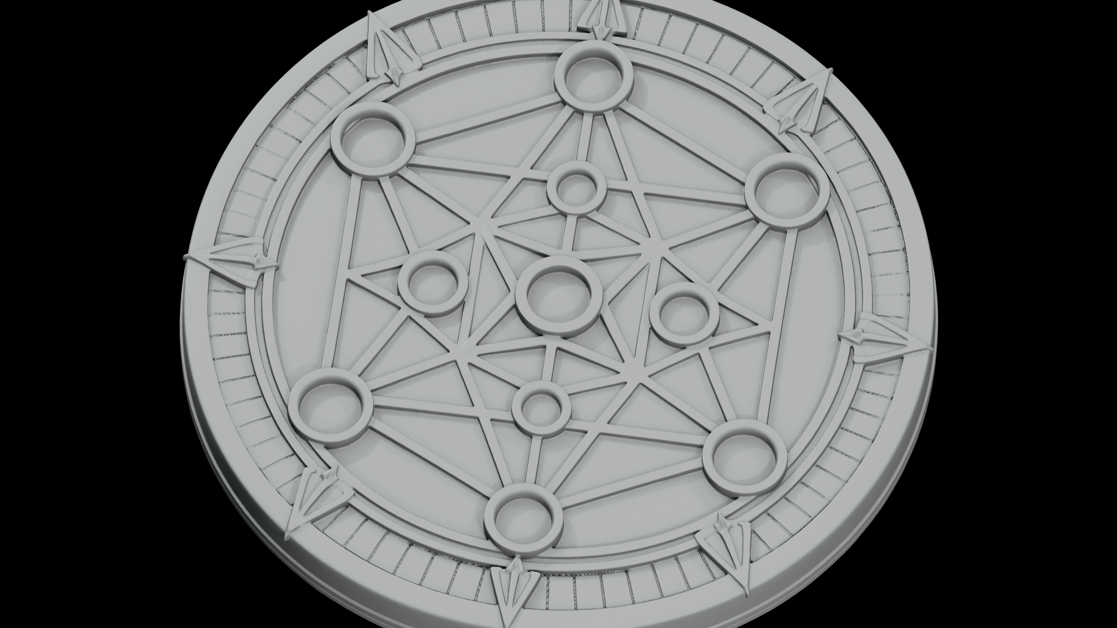 Crystal Grid Geometry Plate STL - Printable Spiritual Decor Object 3d model