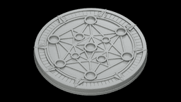 Crystal Grid Geometry Plate STL - Printable Spiritual Decor Object 3d model