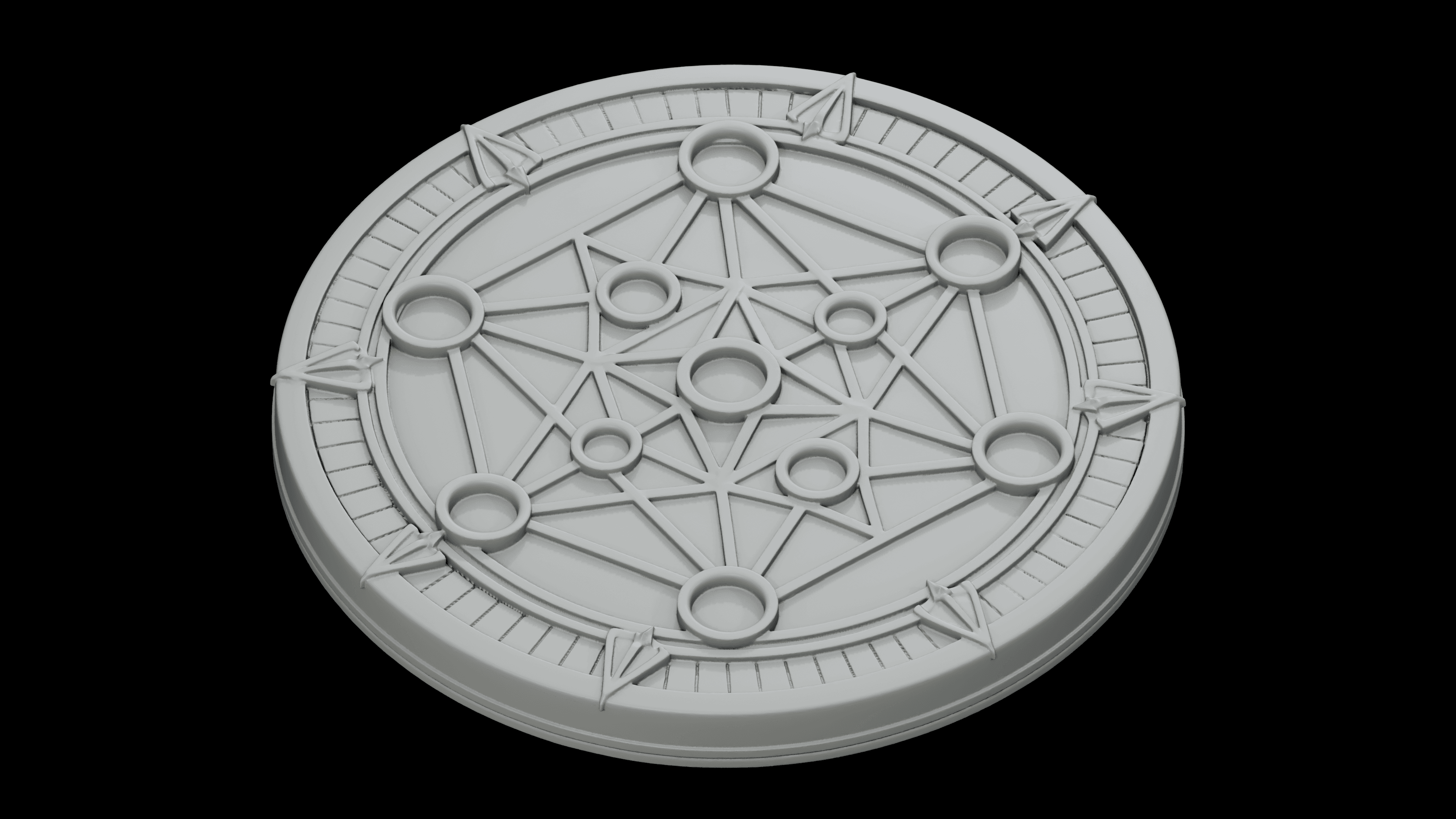 Crystal Grid Geometry Plate STL - Printable Spiritual Decor Object 3d model